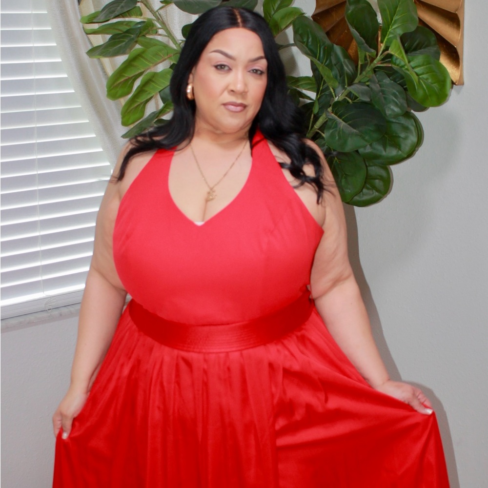 Plus Size Red Gown